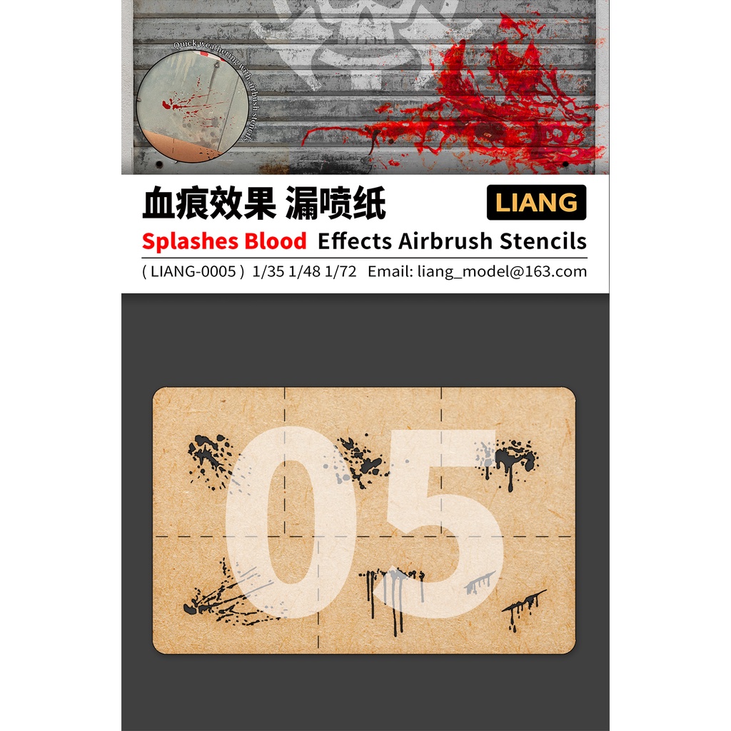 

Liang 0005 : Splashes Blood Effects Airbrush Stencils