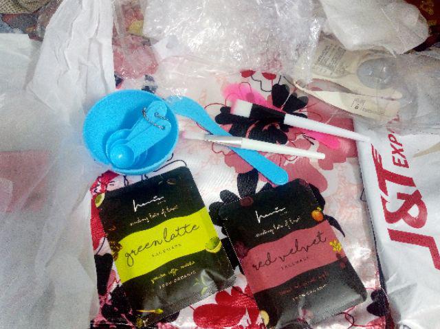 Set Mangkok Adukan Kuas Masker Spatula Dan Sendok Takar