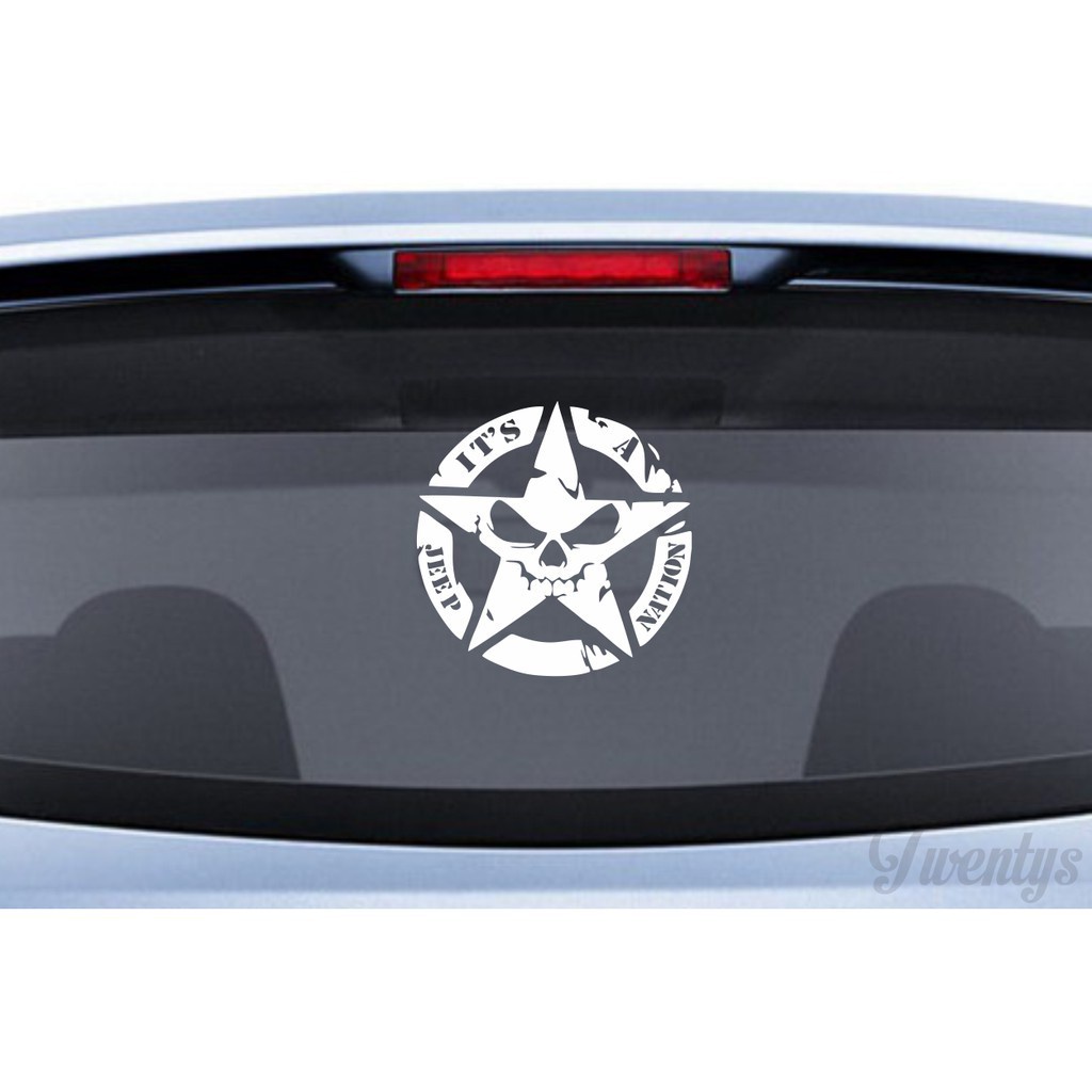 STICKER CUTTING ITS JEEP STIKER MOBIL LIS STIKER MOBIL KACA DEPAN BELAKANG TERBARU