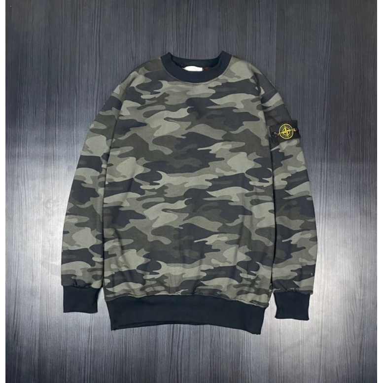 crewneck loreng stone island/crewneck army/crewneck adidas/jaket murah