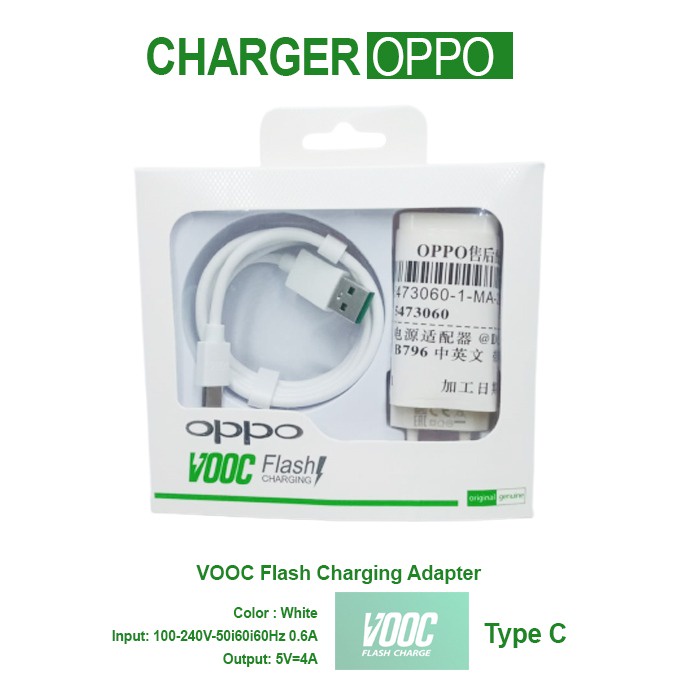 Charger VOOC Oppo/ Tc  Oppo VOOC Flash Charging Type C &amp; Micro USB