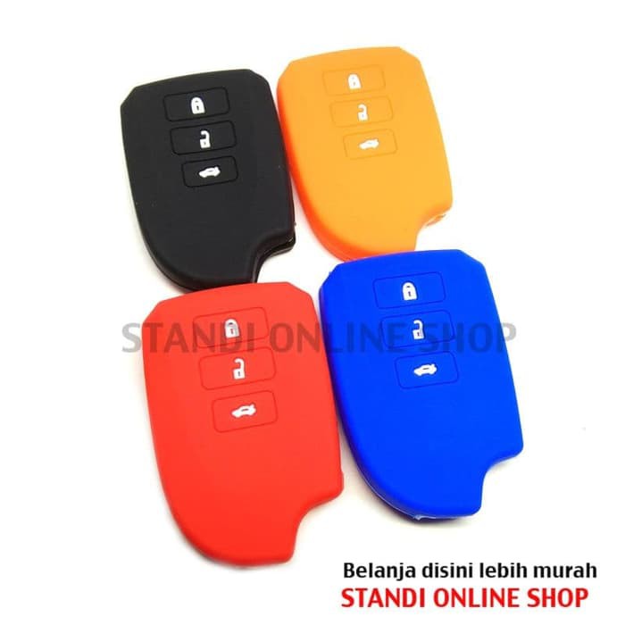 Kondom Kunci Remote Silikon Cover Smart key Toyota New Vios TRD