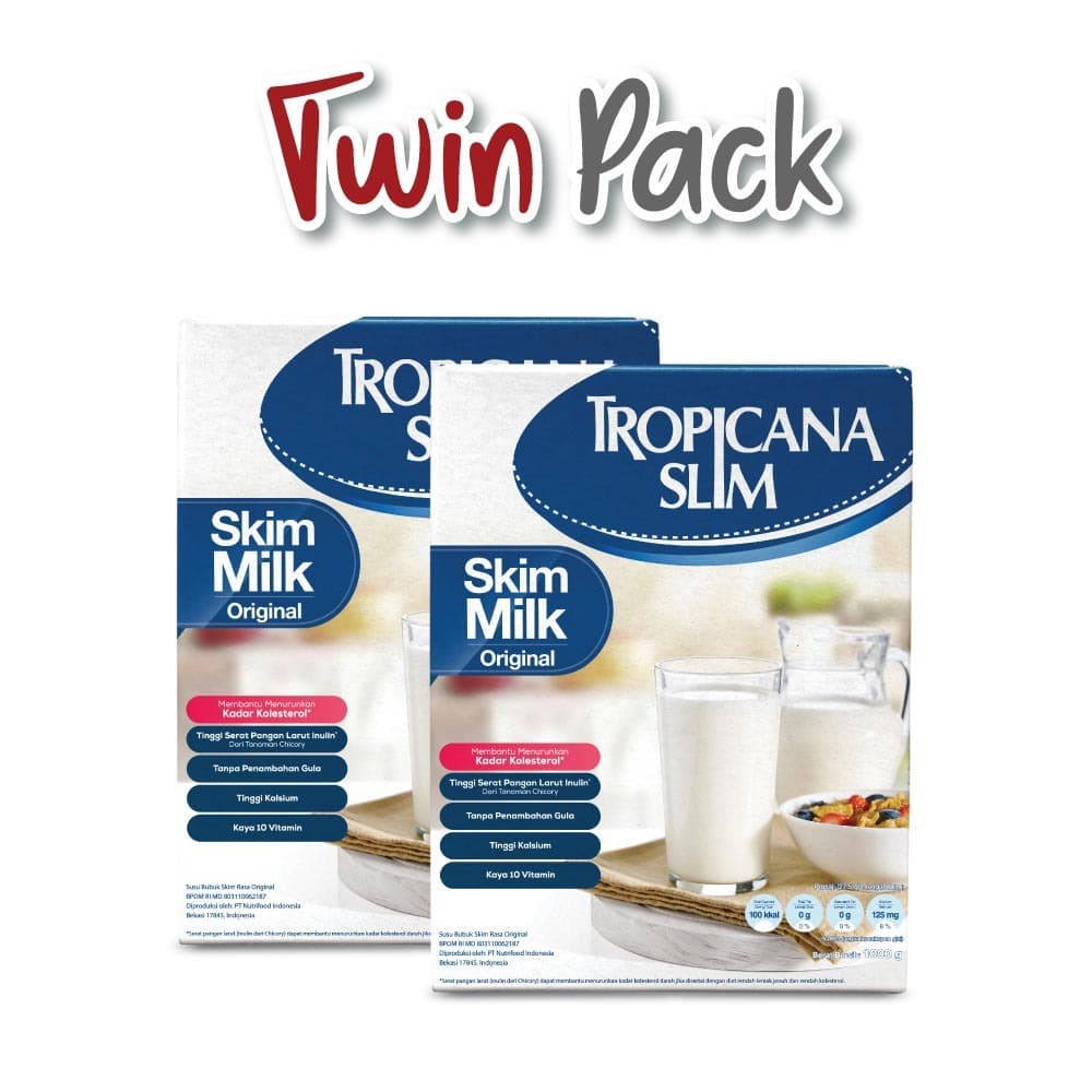 

PROMO TWIN PACK: TROPICANA SLIM NON FAT SKIM MILK PLAIN 1KG TERMURAH