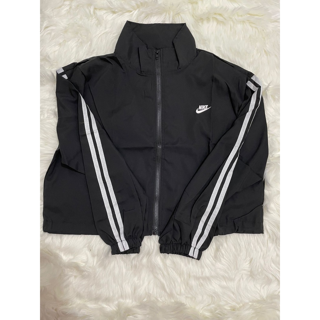 8001 Jaket IMPORT Parasut nike list tangan jaket olahraga jogging wanita jaket lari sport sauna suit wanita jumbo