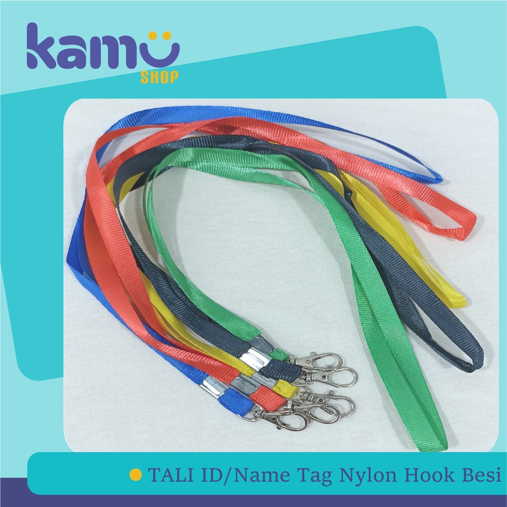 

Tali Id Card Nylon Hook Besi / Tali Name Tag Nylon Hook Besi ( CM - NYLK ) 20 PCS