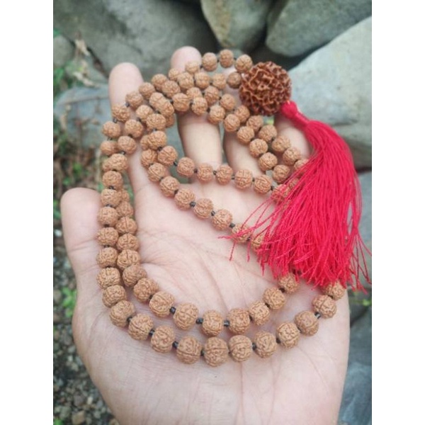 japamala jenitri rudraksha manik manik 108 butir