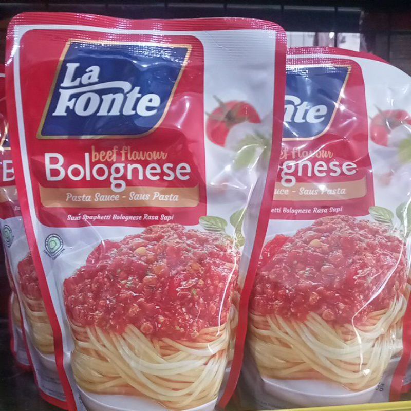 

la fonte bolognese saus spagheti dan pasta 315gr