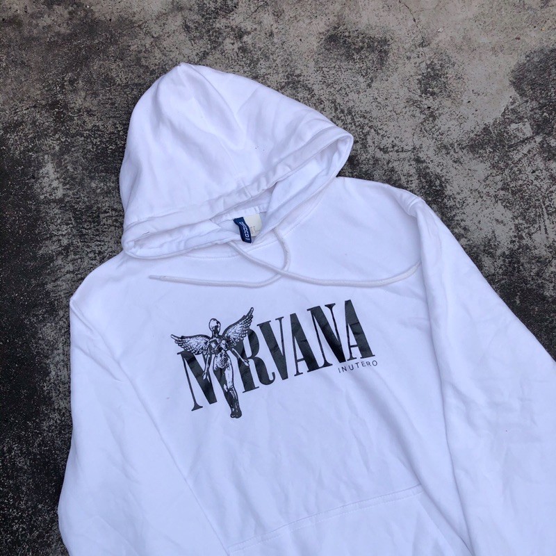 H&M Nirvana White Hoodie