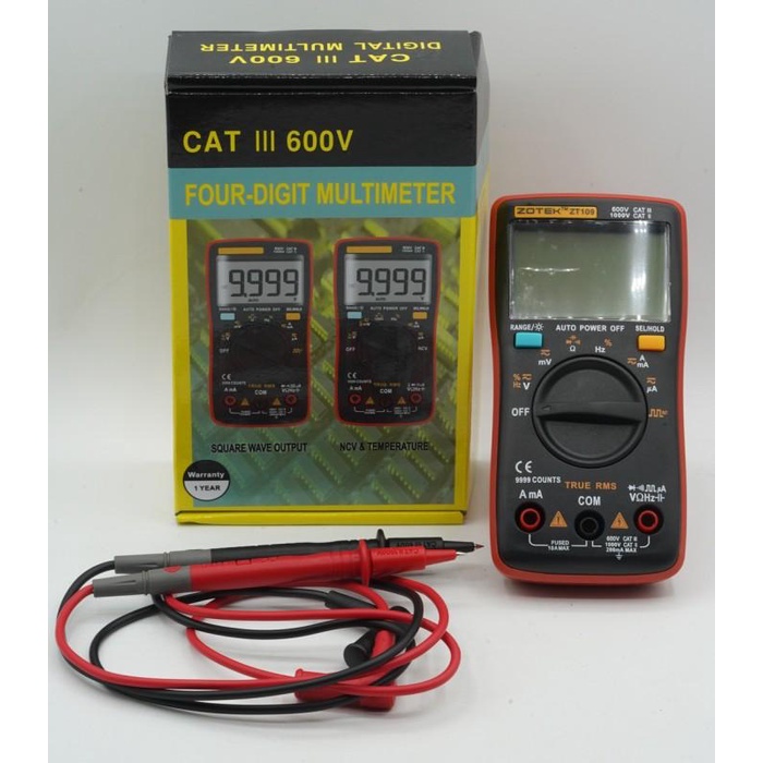 Current Meter Zotek Zt109 Digital Multimeter High Precision Automatic Range Digital