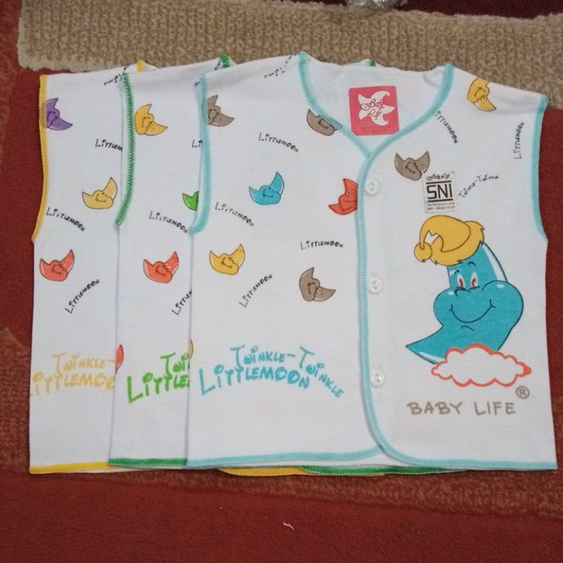 3PC BAJU BAYI BABYLIFE KUTUNG USIA NEWBORN  BAHAN LEMBUT HALUS &amp; SNI