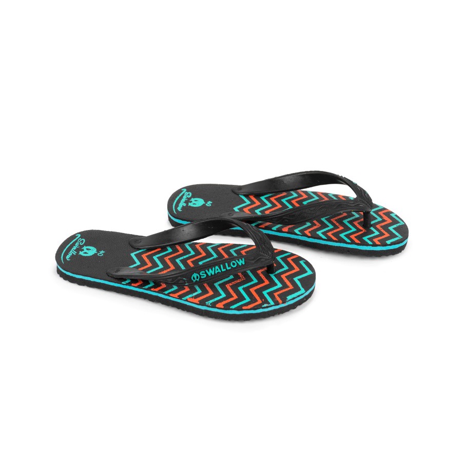 Sandal Jepit Swallow Hitam Emas Original /Black Gold (Savilo) - Savilo Zig-zag - Savilo Duri