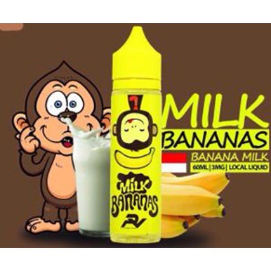 Milk Bananas 60ml 3mg By Rv Milky Bananas Pisang Susu Premium