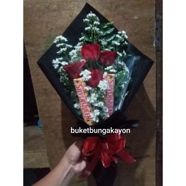 buket coklat silverqueen surabaya / buket coklat valentine / buket sidoarjo