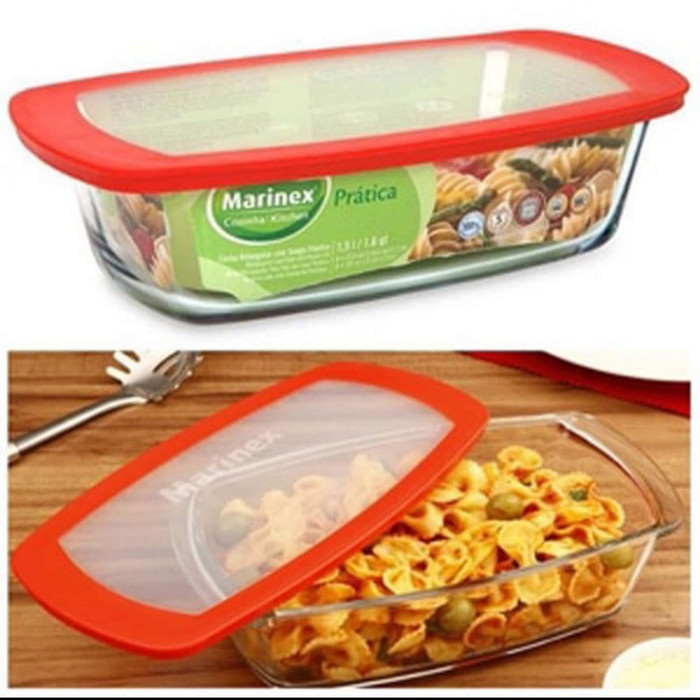 Loyang Kaca - Loyang Kaca Marinex Persegi 1,5 Liter Mp 6216