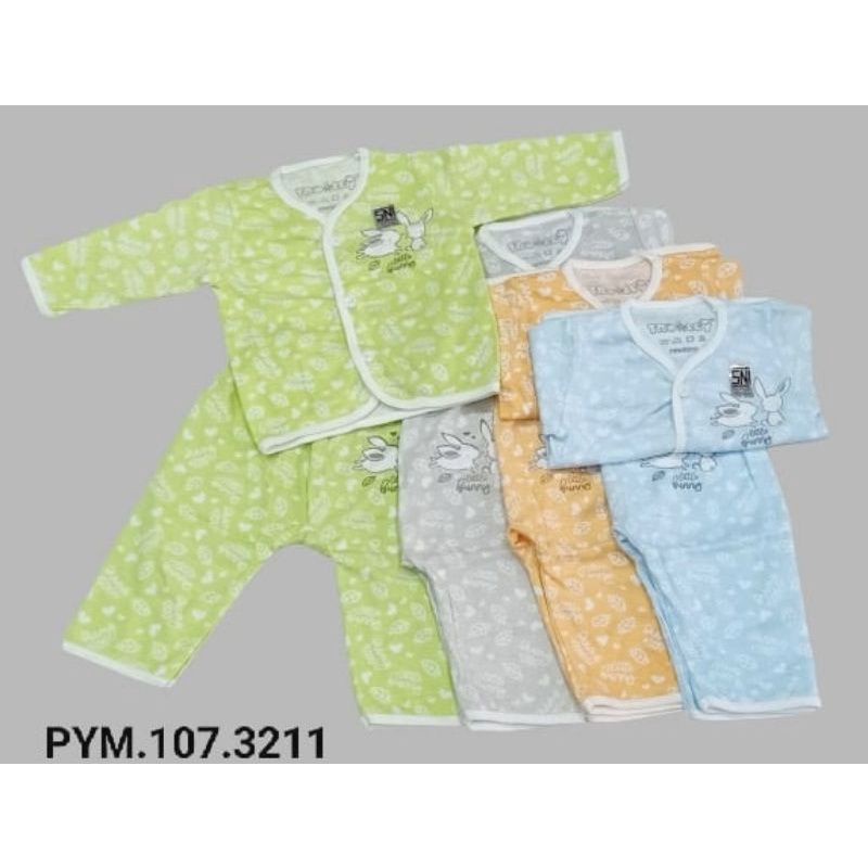 2pcs Baju bayi newborn setelan kutung pendek panjang SNI 0 - 3 bulan baru lahir