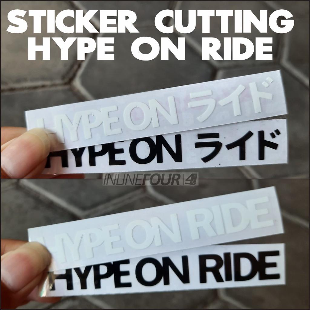 

Stiker Cutting HYPE ON RIDE Sticker Cuting Visor Helm Jepang Motor Termurah ukuran 10 cm