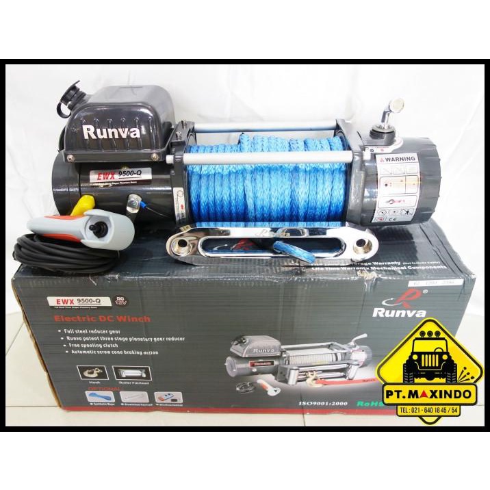 Runva High Speed Winch Ewx-9500-Q Gen 3 With Synthetic Rope (4,3Ton)
