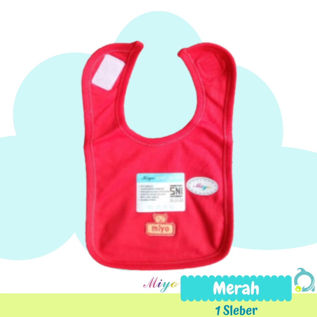 MIYO  ( 1 pcs / satuan ) Celemek / Slaber   Perlengkapan Baju Bayi Baru Lahir / Newborn