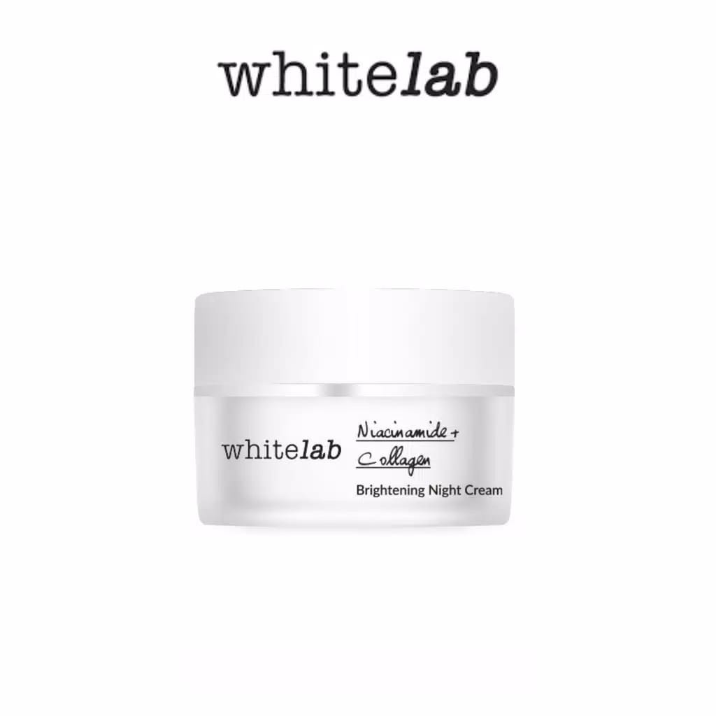 [COD] Whitelab Brightening Night Cream dengan Kandungan Niacinamide &amp; Collagen I ORIGINAL BPOM 20gr