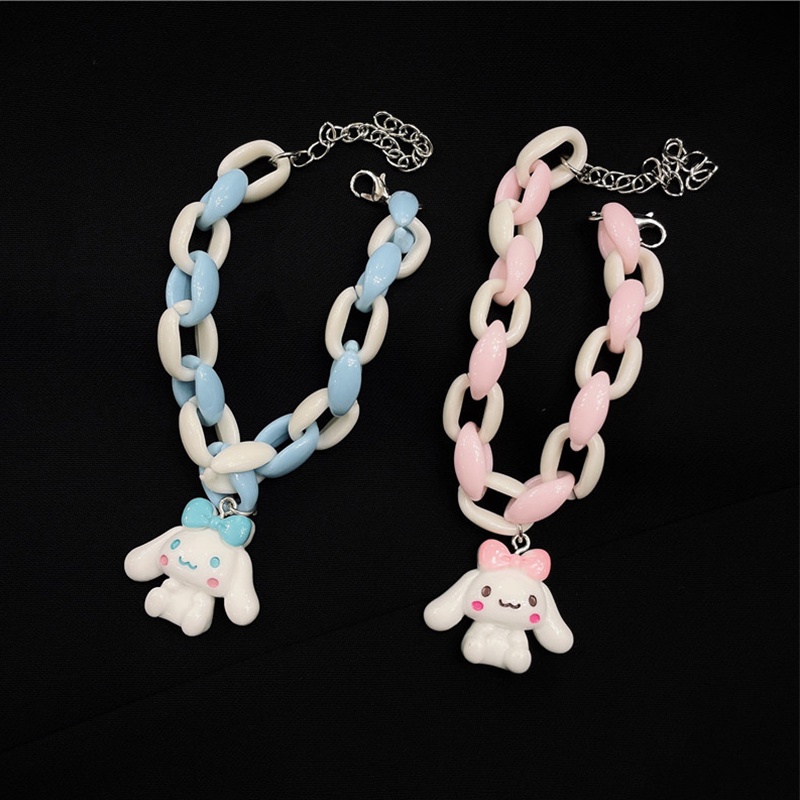 Cartoon Big Ear Dog Couple Bracelet Cute Pink Blue Student Bracelet