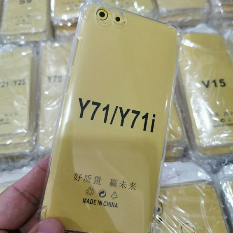 Anticrack Anticrek Softcase Bening Case Transparan Casing Sillikon Kondom Pelindung Hp Vivo Y71