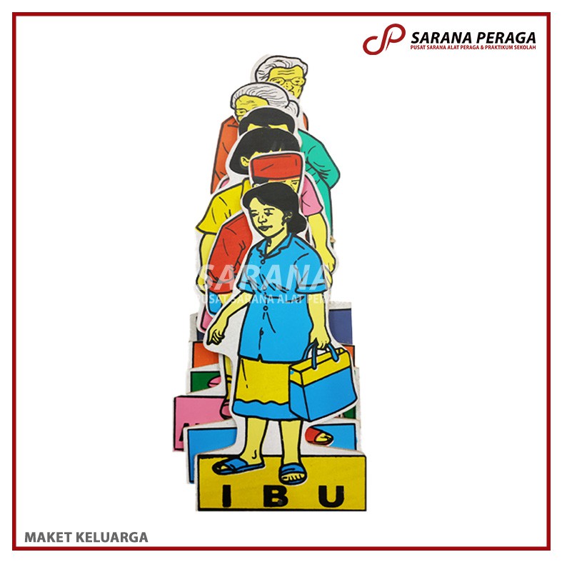 SaranaPeraga - Maket Keluarga / Miniatur Keluarga / Maket Berdiri Keluarga / APE Paud - Mainan Eduka