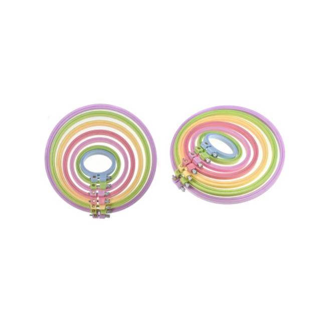 Pemindangan plastik colorfull/ ring sulam plastik 1set 7pcs