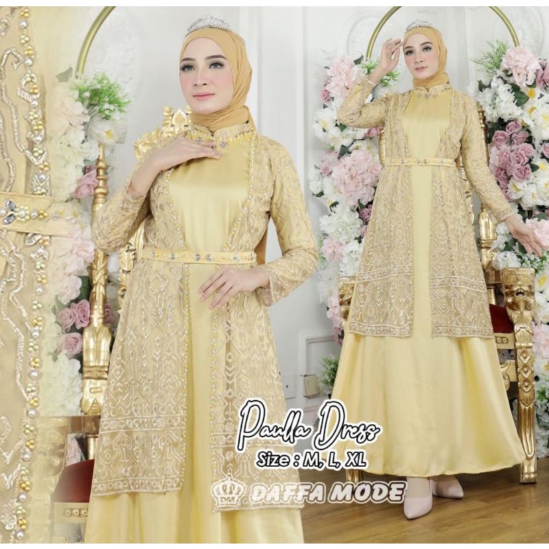 Kebaya Dress Paula / Gamis Kebaya Modern / Dress Kondangan / Baju Kebaya Bridesmaid / Kebaya Muslimah / Kebaya Pesta / Wisuda / Kebaya / Gamis