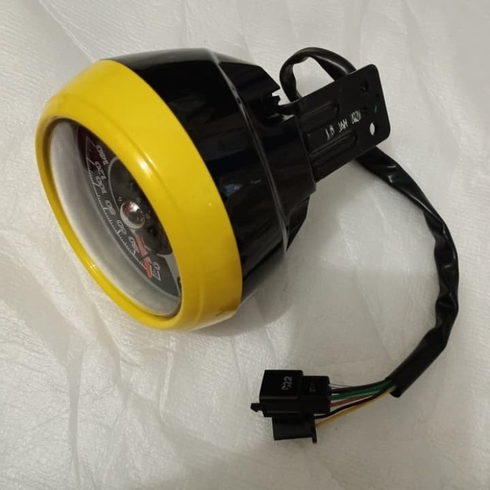 SPEDOMETER SPIDOMETER FINO 125 KUNING COVER HITAM ORIGINAL