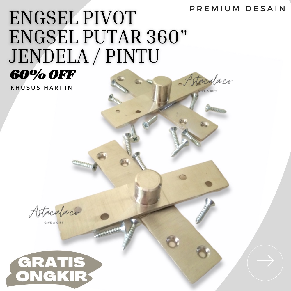 Engsel Pivot Engsel Putar Satu set 2 pasang buat satu jendela