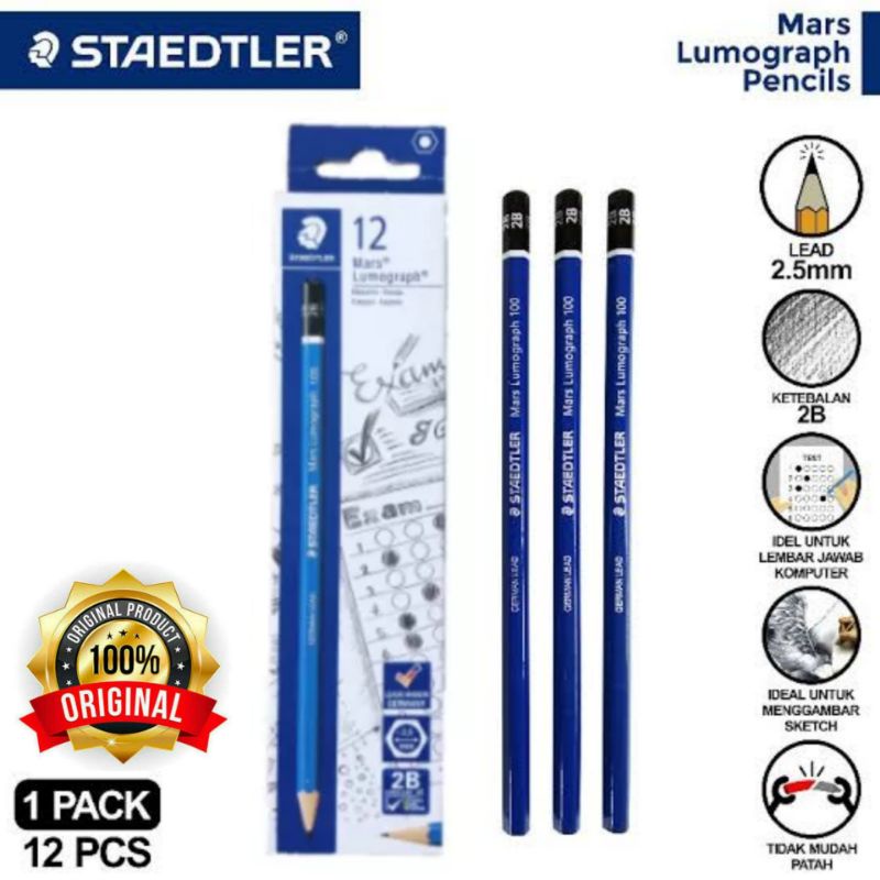 

Pensil 2B Staedtler Mars Lumograph 100% Original