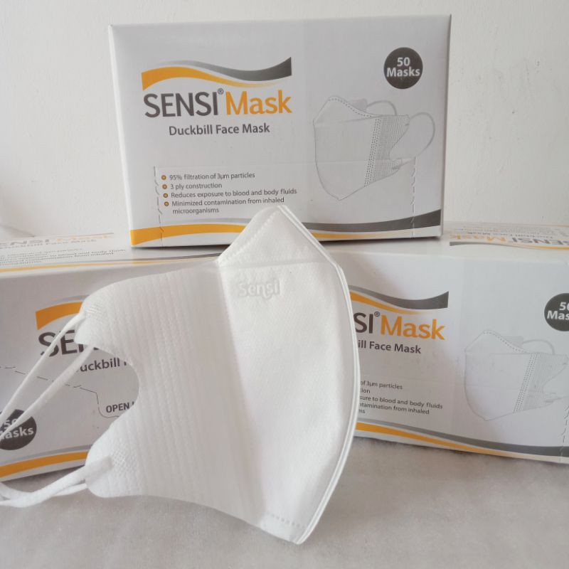 READY Masker SENSI Duckbill 3 ply Repack ( 3pcs, 5pcs, 10pcs)