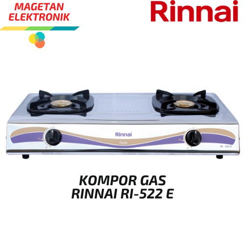 KOMPOR GAS RINNAI STAINLESS / KOMPOR GAS RINNAI 2 TUNGKU 522E