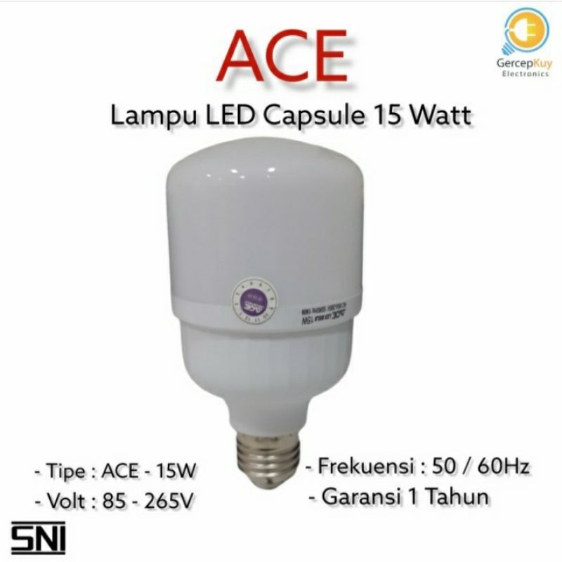 Lampu LED Capsule ACE 15 Watt Putih E27