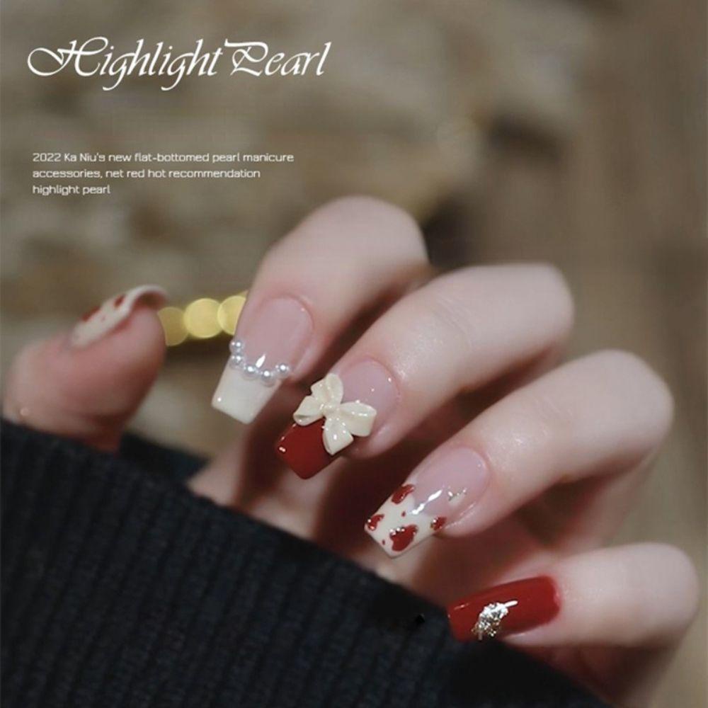 Mxbeauty Manik-Manik Mutiara 3D Ukuran 1.5-4mm Gaya Jepang Untuk Nail Art