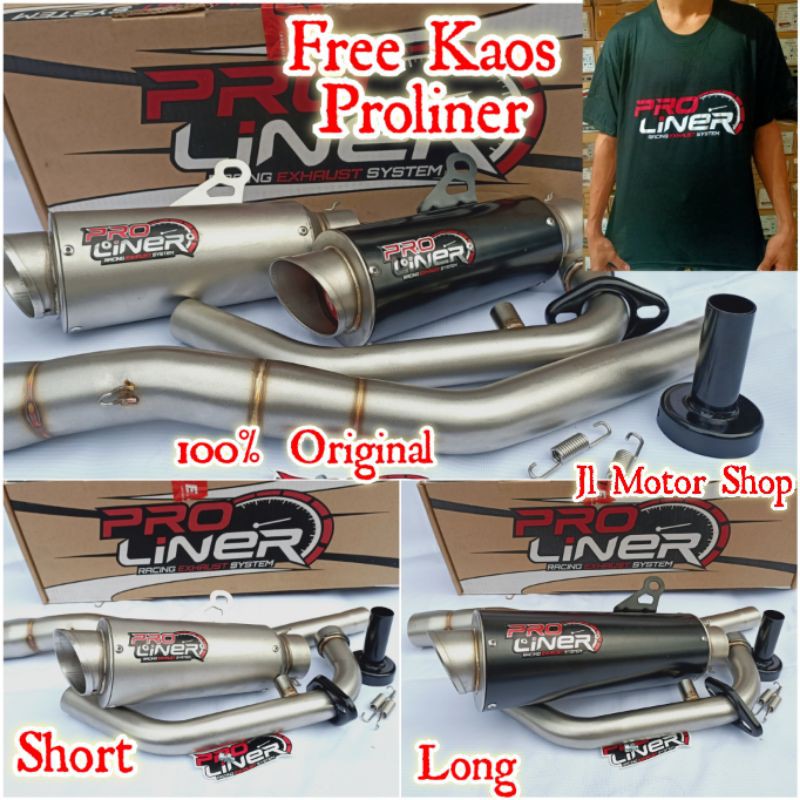 Knalpot Proliner Pro Liner TR1 TR1-R NEW JUPITER MX 135 Short Long Black Original