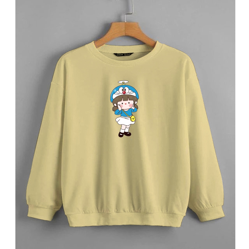 CALVIERO SHOP - BAJU SWEATER WANITA ATASAN DORAEMOPN GIRL SWEATER DEWASA BRAND ANIME SWEATER HODDIE FASHION CITAYEM SCBD FASHION WEEK FASHION VIRAL TIKTOK