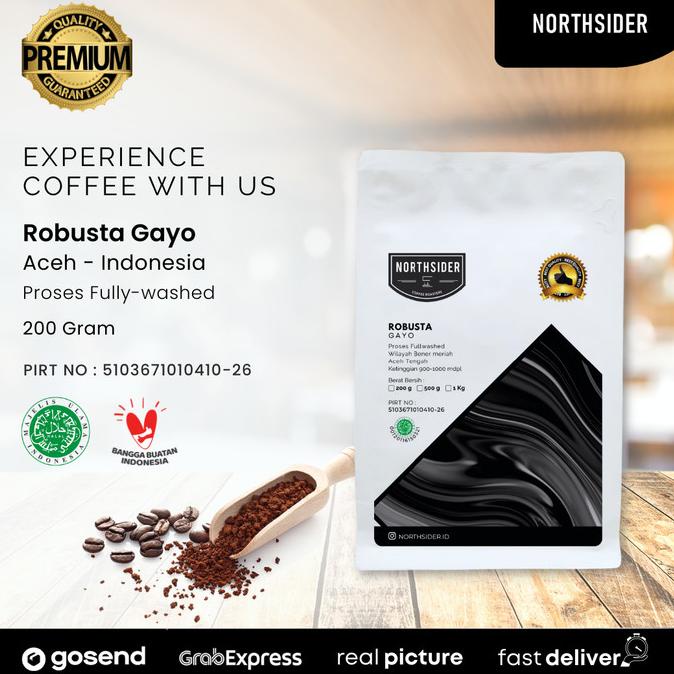 

TERBARU BIJI KOPI ROBUSTA GAYO WASHED - 200GR NORTHSIDER COFFEE /KOPI RUBE/KOPI KAPAL API/KOPI SLB/KOPI PEJUANG/KOPI BUBUK
