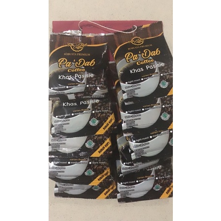 

Kopi Pa'dab 20gram isi 10 (Kopi Asli Sumatera barat)