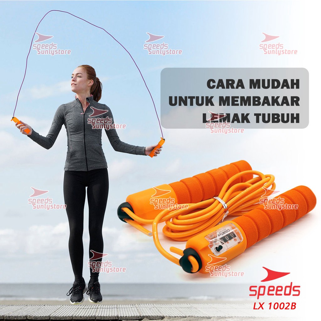 Skipping Lompat Tali Kansen Loncat Tali Digital Jump Rope Lompat Tali Speeds 021-1002B (Kimiko)