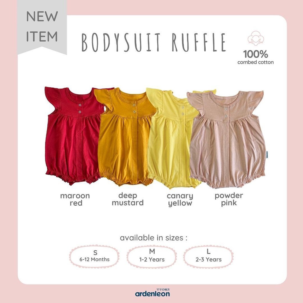 Ardenleon Girls Bodysuit Ruffle