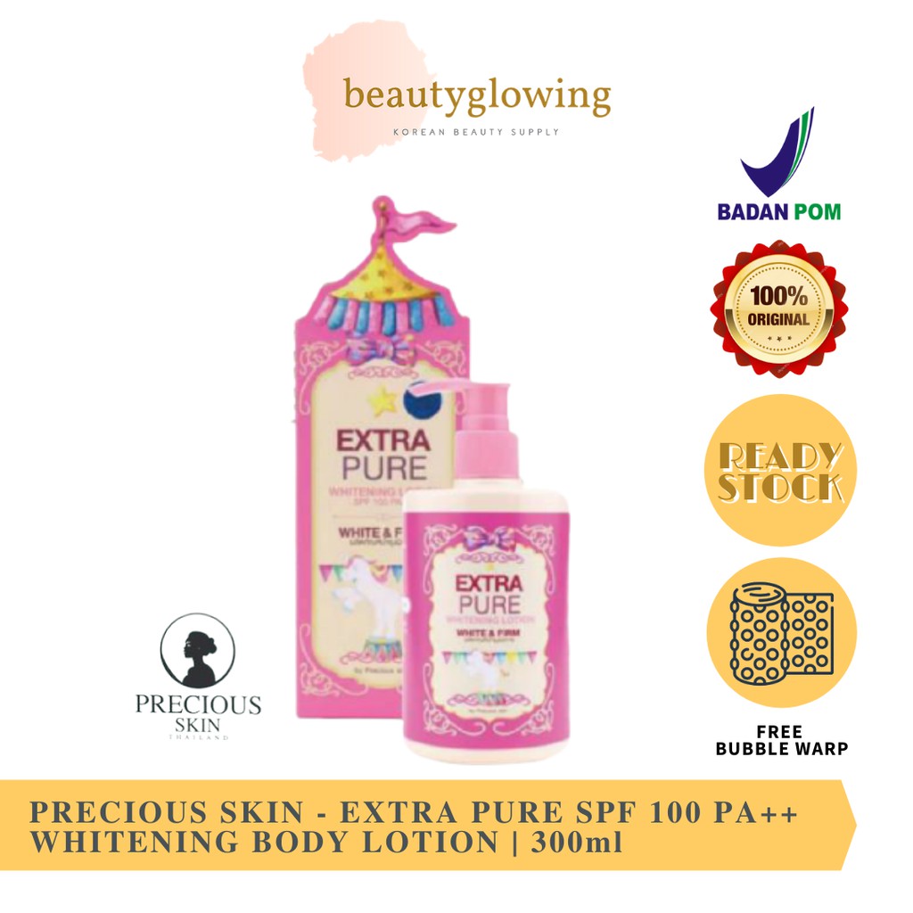 [BPOM] Precious Skin - Extra Pure SPF100 PA++ Whitening Handbody / Bodylotion / Pemutih Badan 300ML