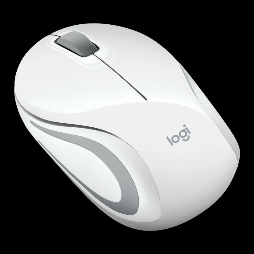 White MOUSE MINI WIRELESS LOGITECH M187 WHITE 100% Original PUTIH RESMI