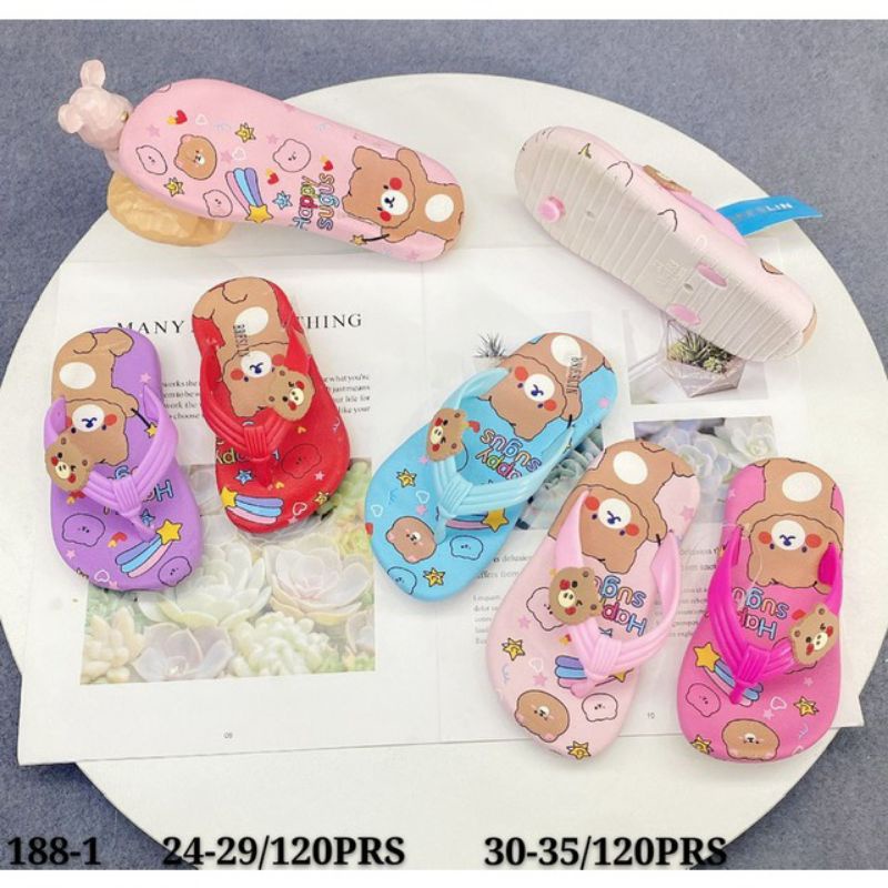 Sandal Jepit Anak Teddy Bear Premium Import 188