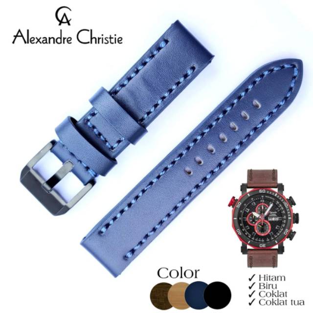 Alexandre Christie AC 6308 Strap Leather Watch Band Tali Jam 6308