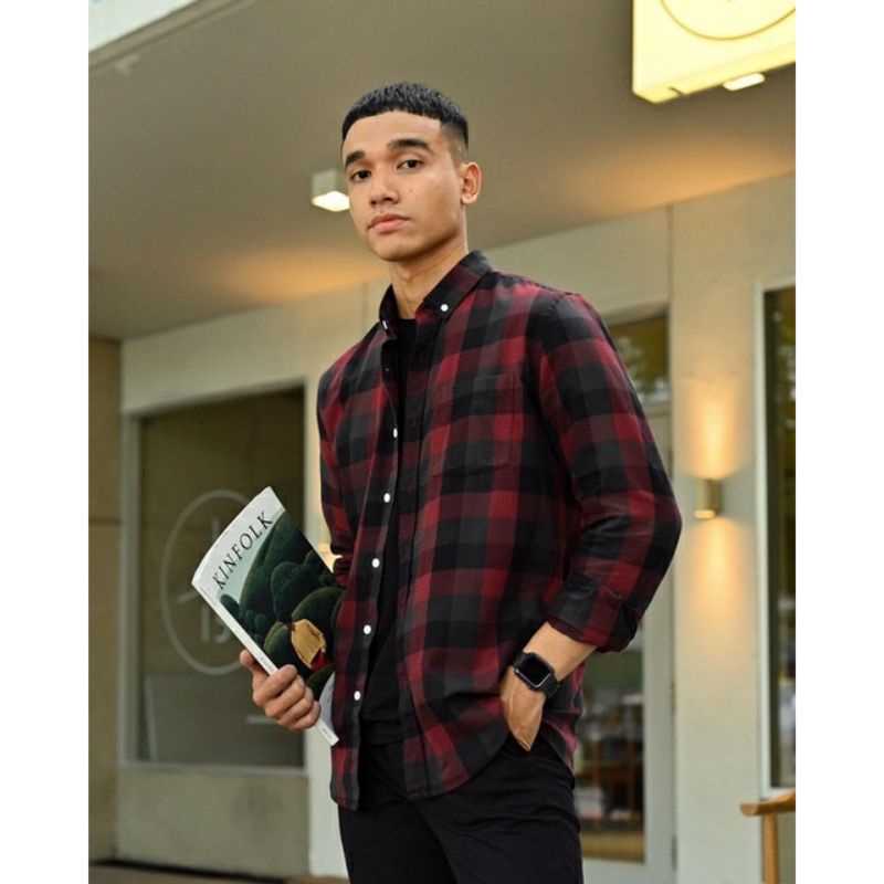 Kemeja Flanel Pria Lengan Panjang Kemeja Cowok Casual Distro Premium (Unisex)