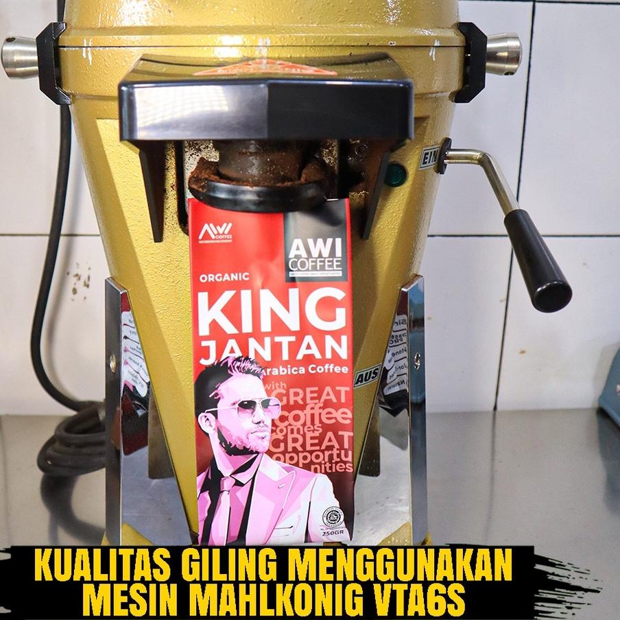 

9.9 HARGA GROSIR AWI COFFEE KING JANTAN 250gr | KOPI ARABICA PEABERRY | VARIASI: BIJI/ BUBUK serbuuu !