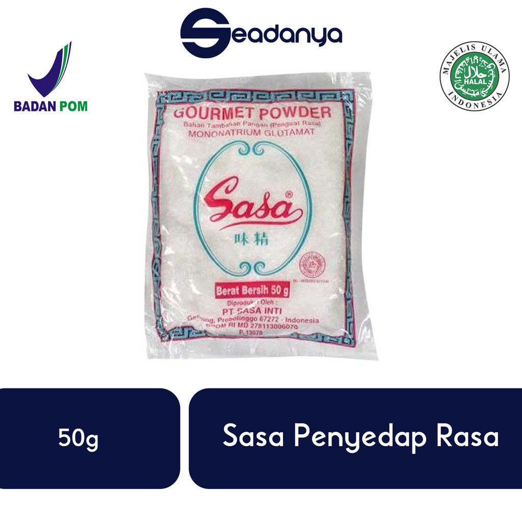 

Sasa Penyedap Rasa Gourmet Powder Penguat Rasa Mononatrium Glutamat Murni 50g HALAL BPOM