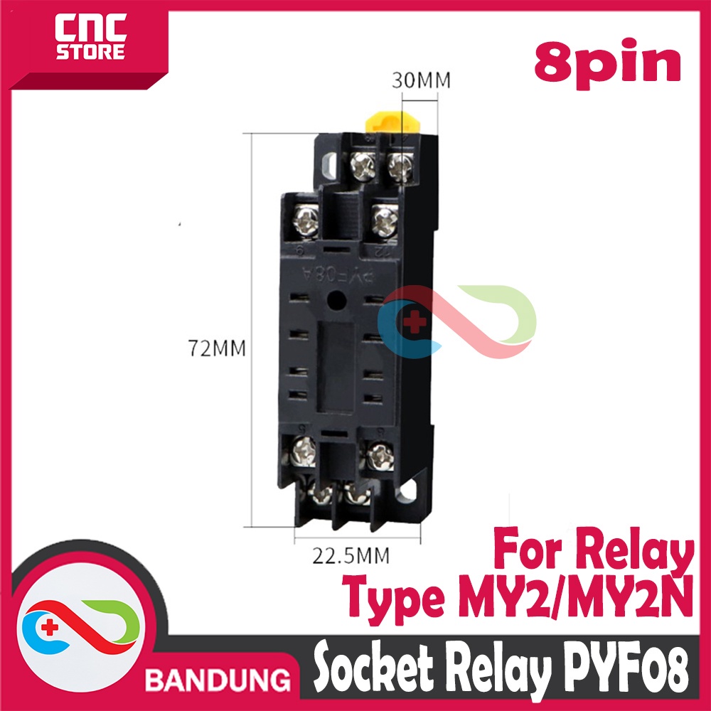 SOCKET RELAY MY2 MY2N 8P 8 PIN PYF08A