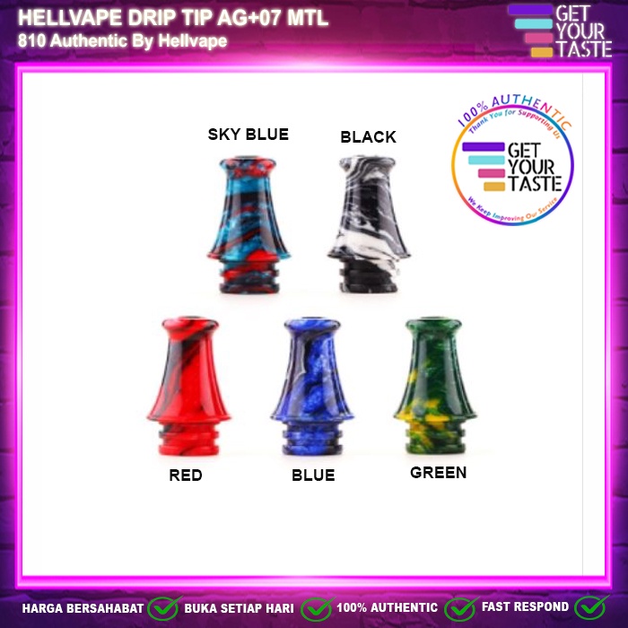 Hellvape Drip Tip AG+07 06 05 MTL 510 Authentic by Hell Vape